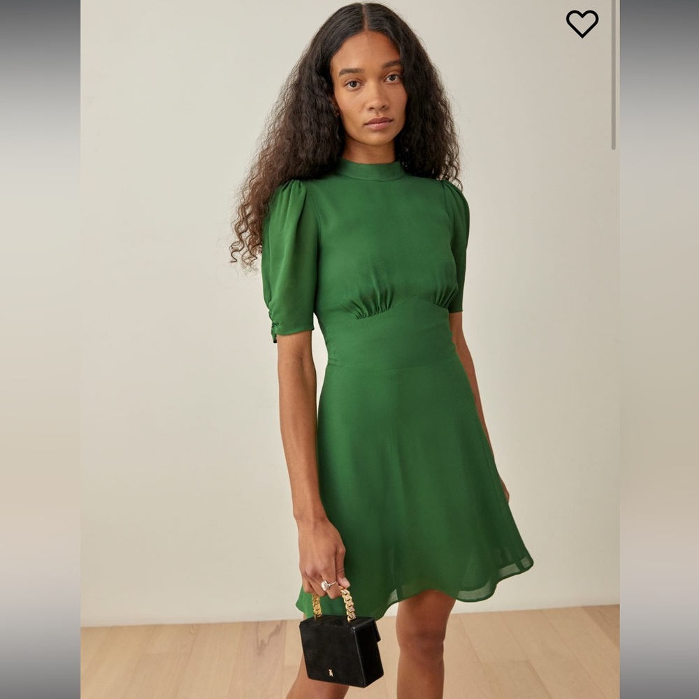 Reformation Maylin Dress Kelly green size 8